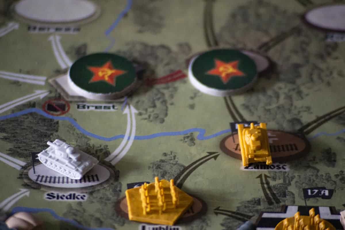 Fontverlauf zweier Heeresgruppen